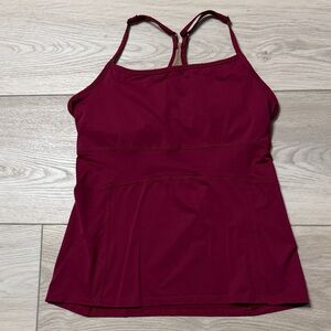 Burgundy Athletic Top Size M